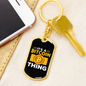 It's a Bitcoin Thing Gold Crypto Keychain Stainless Steel or 18k Gold Dog Tag Keyring-Express Your Love Gifts