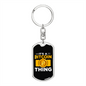 It's a Bitcoin Thing Gold Crypto Keychain Stainless Steel or 18k Gold Dog Tag Keyring-Express Your Love Gifts