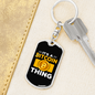 It's a Bitcoin Thing Gold Crypto Keychain Stainless Steel or 18k Gold Dog Tag Keyring-Express Your Love Gifts