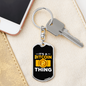 It's a Bitcoin Thing Gold Crypto Keychain Stainless Steel or 18k Gold Dog Tag Keyring-Express Your Love Gifts