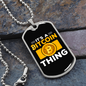 It's a Bitcoin Thing Gold Crypto Necklace Stainless Steel or 18k Gold Dog Tag 24" Chain-Express Your Love Gifts
