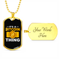 It's a Bitcoin Thing Gold Crypto Necklace Stainless Steel or 18k Gold Dog Tag 24" Chain-Express Your Love Gifts