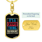 It's a Crypto Thing Crypto Keychain Stainless Steel or 18k Gold Dog Tag Keyring-Express Your Love Gifts