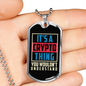 It's a Crypto Thing Crypto Necklace Stainless Steel or 18k Gold Dog Tag 24" Chain-Express Your Love Gifts