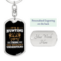 It'S A Hunting Thing Keychain Stainless Steel or 18k Gold Dog Tag Keyring-Express Your Love Gifts