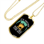 It's Another Half Mile Horse Necklace Stainless Steel or 18k Gold Dog Tag 24" Chain-Express Your Love Gifts