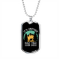 It's Another Half Mile Horse Necklace Stainless Steel or 18k Gold Dog Tag 24" Chain-Express Your Love Gifts