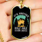 It's Another Half Mile Horse Necklace Stainless Steel or 18k Gold Dog Tag 24" Chain-Express Your Love Gifts