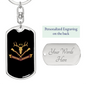 It'S Hunting Season Hunter'S Keychain Gift Stainless Steel or 18k Gold Dog Tag Keyring-Express Your Love Gifts
