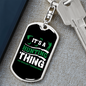 It'S Hunting Thing Keychain Stainless Steel or 18k Gold Dog Tag Keyring-Express Your Love Gifts