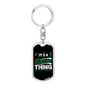 It'S Hunting Thing Keychain Stainless Steel or 18k Gold Dog Tag Keyring-Express Your Love Gifts