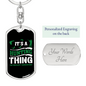 It'S Hunting Thing Keychain Stainless Steel or 18k Gold Dog Tag Keyring-Express Your Love Gifts