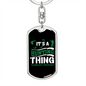 It'S Hunting Thing Keychain Stainless Steel or 18k Gold Dog Tag Keyring-Express Your Love Gifts