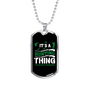 It'S Hunting Thing Necklace Stainless Steel or 18k Gold Dog Tag 24" Chain-Express Your Love Gifts