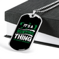 It'S Hunting Thing Necklace Stainless Steel or 18k Gold Dog Tag 24" Chain-Express Your Love Gifts