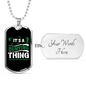 It'S Hunting Thing Necklace Stainless Steel or 18k Gold Dog Tag 24" Chain-Express Your Love Gifts