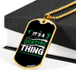 It'S Hunting Thing Necklace Stainless Steel or 18k Gold Dog Tag 24" Chain-Express Your Love Gifts