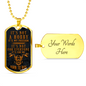 It'S Not A Hobby Biker Necklace Stainless Steel or 18k Gold Dog Tag 24" Chain-Express Your Love Gifts