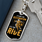 It'S The Ride Biker Keychain Stainless Steel or 18k Gold Dog Tag Keyring-Express Your Love Gifts