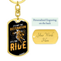It'S The Ride Biker Keychain Stainless Steel or 18k Gold Dog Tag Keyring-Express Your Love Gifts