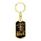 It'S The Ride Biker Keychain Stainless Steel or 18k Gold Dog Tag Keyring-Express Your Love Gifts