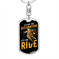 It'S The Ride Biker Keychain Stainless Steel or 18k Gold Dog Tag Keyring-Express Your Love Gifts
