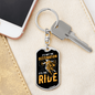 It'S The Ride Biker Keychain Stainless Steel or 18k Gold Dog Tag Keyring-Express Your Love Gifts