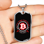 It's Time For The Plan Bitcoin Crypto Necklace Stainless Steel or 18k Gold Dog Tag 24" Chain-Express Your Love Gifts