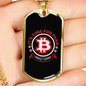 It's Time For The Plan Bitcoin Crypto Necklace Stainless Steel or 18k Gold Dog Tag 24" Chain-Express Your Love Gifts