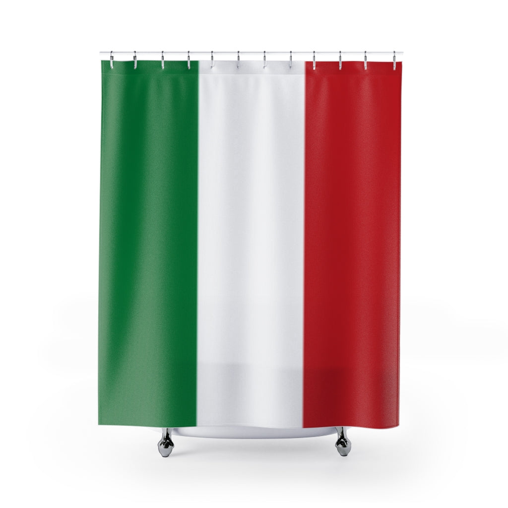 Italy Flag Stylish Design 71" x 74" Elegant Waterproof Shower Curtain for a Spa-like Bathroom Paradise Exceptional Craftsmanship-Express Your Love Gifts