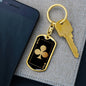 Jack Of Clubs Gold Keychain Dog Tag Stainless Steel or 18k Gold-Express Your Love Gifts