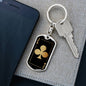 Jack Of Clubs Gold Keychain Dog Tag Stainless Steel or 18k Gold-Express Your Love Gifts
