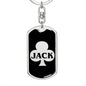 Jack Of Clubs Keychain Dog Tag Stainless Steel or 18k Gold-Express Your Love Gifts