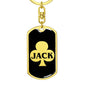 Jack Of Clubs Keychain Dog Tag Stainless Steel or 18k Gold-Express Your Love Gifts