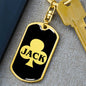 Jack Of Clubs Keychain Dog Tag Stainless Steel or 18k Gold-Express Your Love Gifts