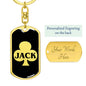 Jack Of Clubs Keychain Dog Tag Stainless Steel or 18k Gold-Express Your Love Gifts