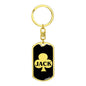 Jack Of Clubs Keychain Dog Tag Stainless Steel or 18k Gold-Express Your Love Gifts