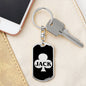 Jack Of Clubs Keychain Dog Tag Stainless Steel or 18k Gold-Express Your Love Gifts