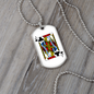 Jack of Clubs Necklace Stainless Steel or 18k Gold Dog Tag 24" Chain-Express Your Love Gifts