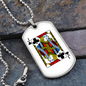 Jack of Clubs Necklace Stainless Steel or 18k Gold Dog Tag 24" Chain-Express Your Love Gifts