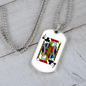 Jack of Clubs Necklace Stainless Steel or 18k Gold Dog Tag 24" Chain-Express Your Love Gifts