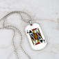 Jack of Clubs Necklace Stainless Steel or 18k Gold Dog Tag 24" Chain-Express Your Love Gifts