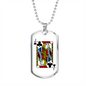 Jack of Clubs Necklace Stainless Steel or 18k Gold Dog Tag 24" Chain-Express Your Love Gifts