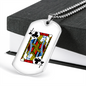 Jack of Clubs Necklace Stainless Steel or 18k Gold Dog Tag 24" Chain-Express Your Love Gifts