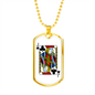 Jack of Clubs Necklace Stainless Steel or 18k Gold Dog Tag 24" Chain-Express Your Love Gifts