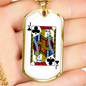 Jack of Clubs Necklace Stainless Steel or 18k Gold Dog Tag 24" Chain-Express Your Love Gifts