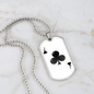 Jack of Clubs Plain Necklace Stainless Steel or 18k Gold Dog Tag 24" Chain-Express Your Love Gifts