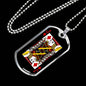 Jack Of Diamonds Dog Tag Stainless Steel or 18k Gold 24" Chain-Express Your Love Gifts