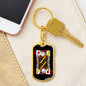Jack Of Diamonds Keychain Dog Tag Stainless Steel or 18k Gold-Express Your Love Gifts