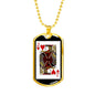 Jack Of Hearts Dog Tag Stainless Steel or 18k Gold 24" Chain-Express Your Love Gifts